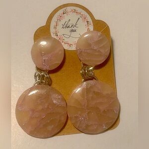 Elegant Pink Dangle Earrings